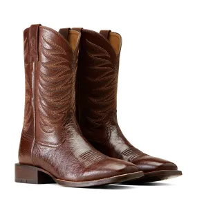 ARIAT BADLANDS DARK TOBACCO SMOOTH QUILL OSTRICH BOOTS