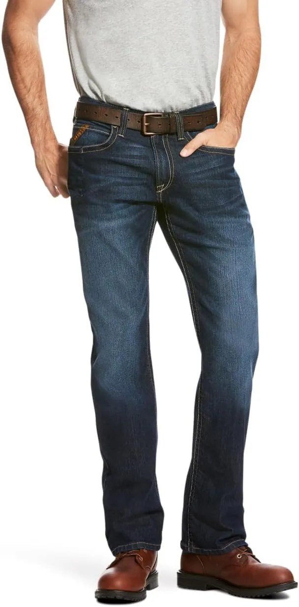 Ariat Men's Rebar M4 Relaxed DuraStretch Basic Boot Cut Jean
