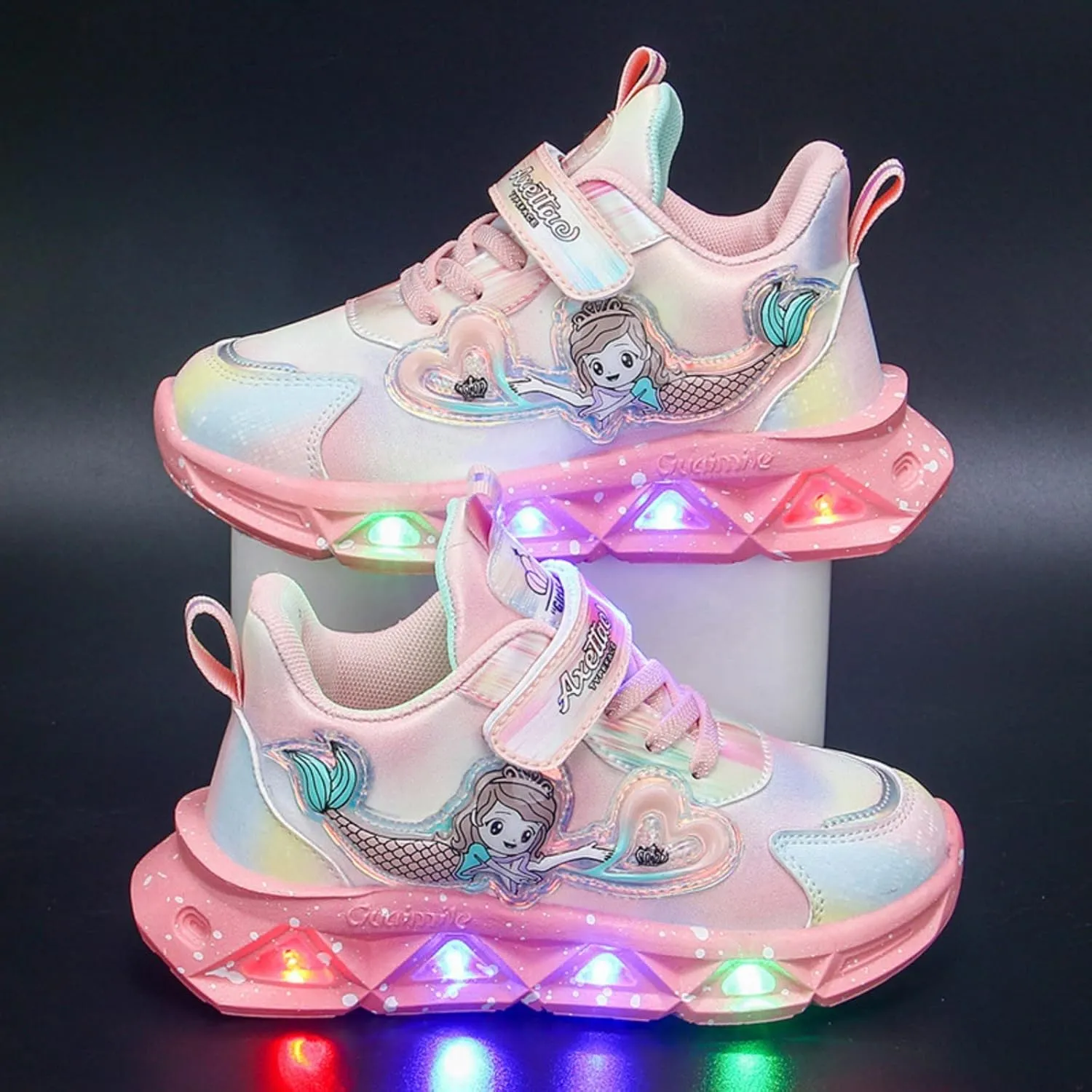 Baby Walking Shoes,Kids Baby Boys Girls Bling Led Light Sport Shoes Children Mesh Luminous Casual Shoes 1-6 Years