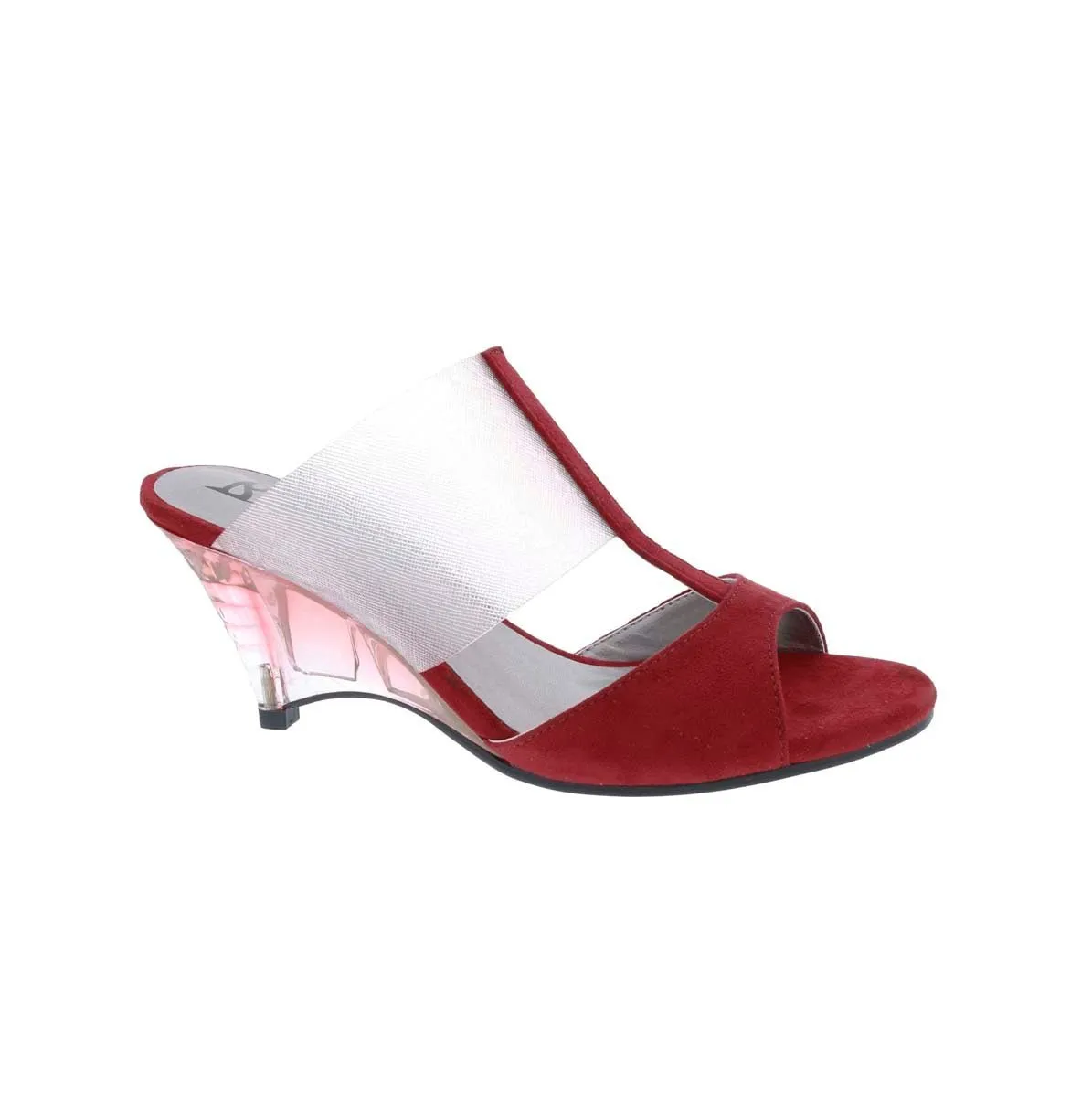 Bellini Iran Women T-strap Sandals In Lucite/wine Microsuede