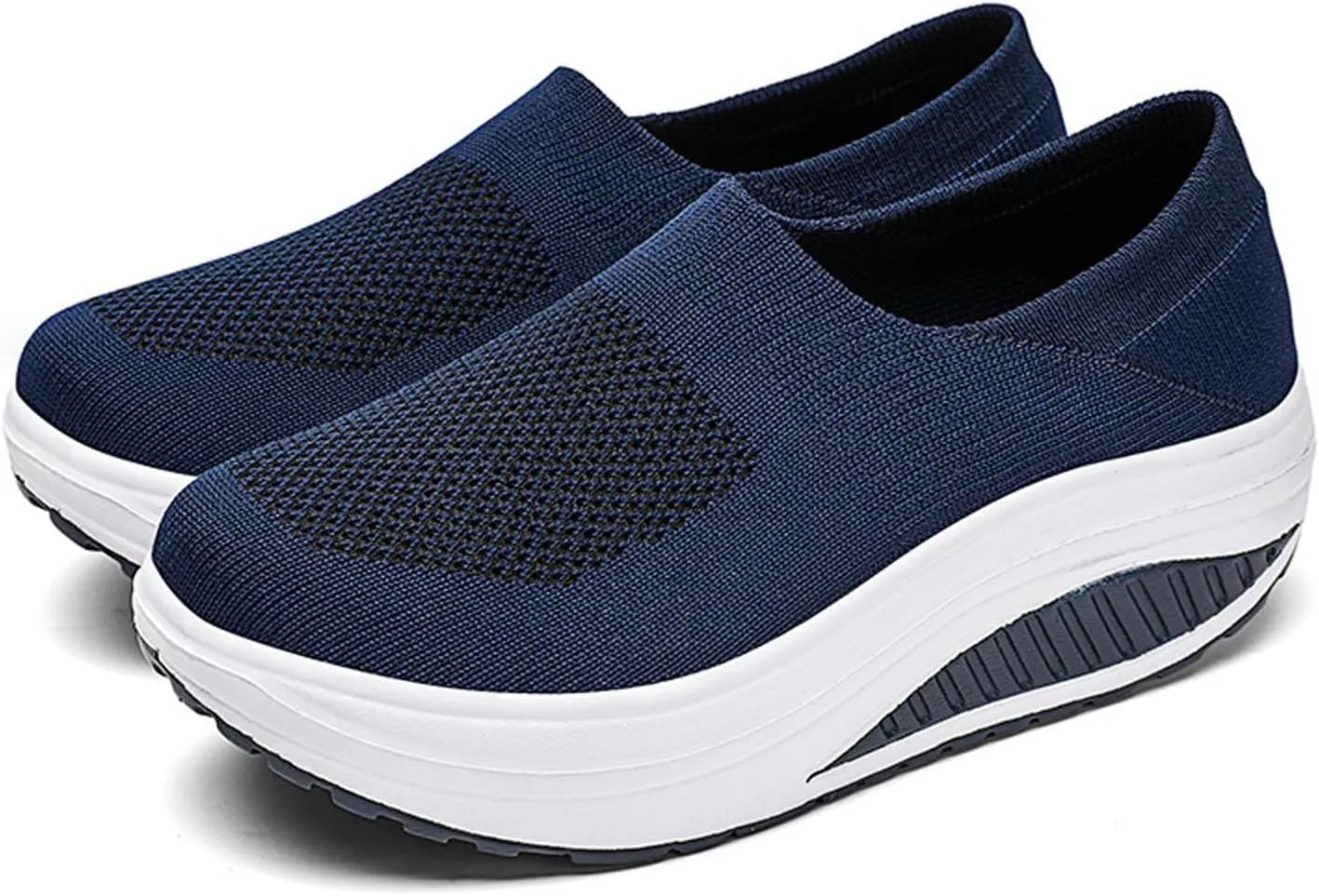Black Walking Shoes Women Casual Mesh Breathable Sneakers Lightweight Sports Hiking Shoe Slip on Jogging Workout Sneaker Footwear