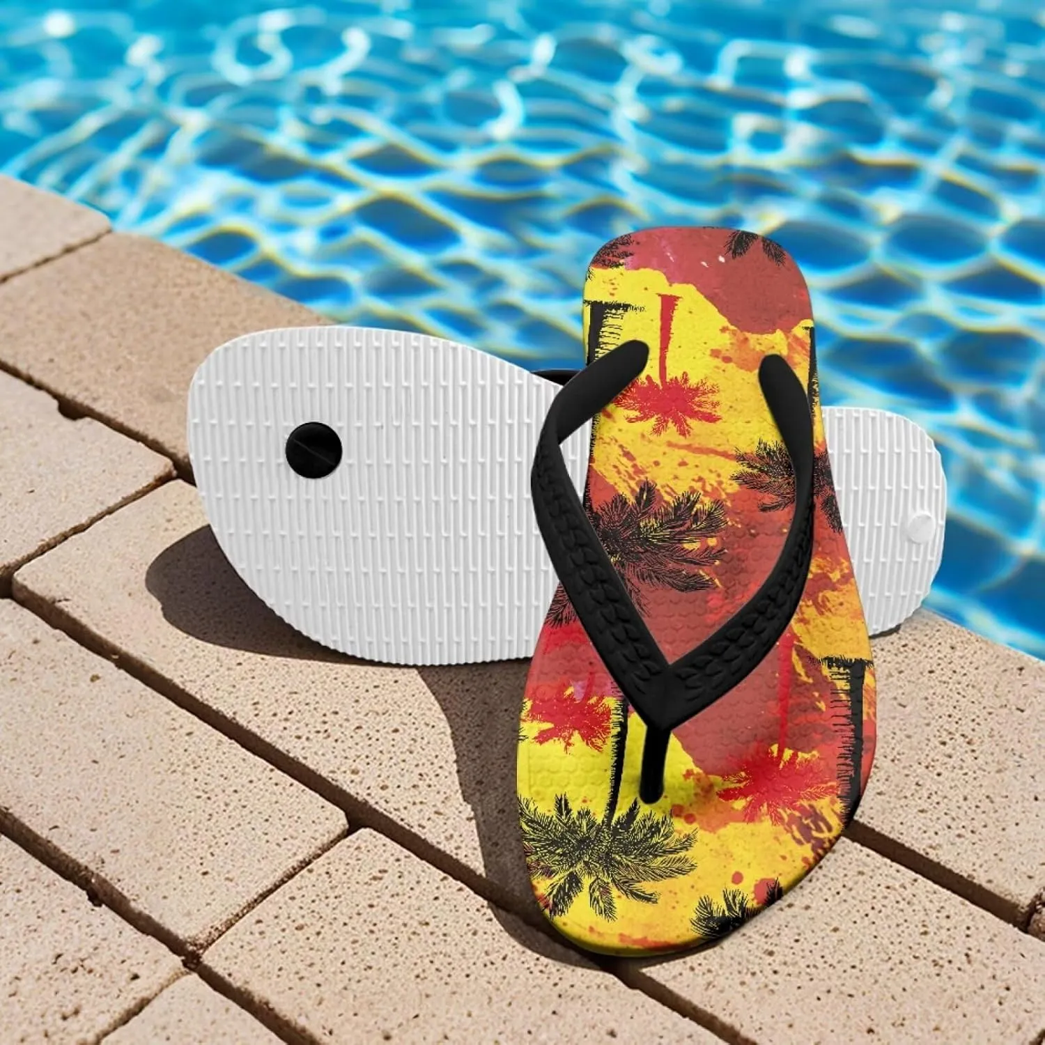 Boy Girls Beach Sandal Hawaiian Trendy Slip-on Flip-Flop Sandals for Swim Pool