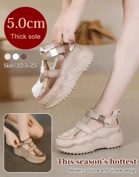 Breathable Hollow-out Platform Wedge Sandals for Women