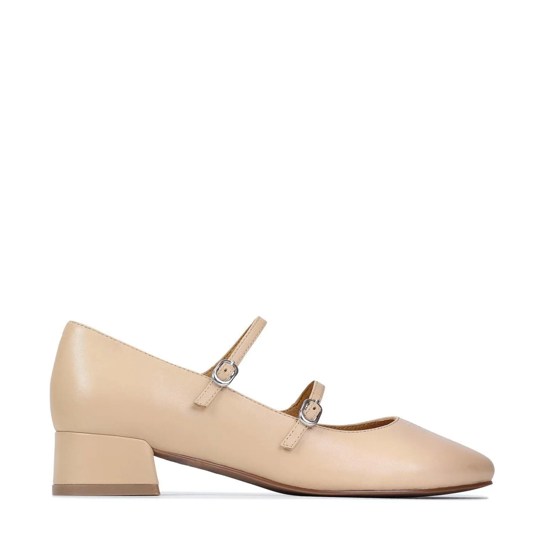 CESSIE LEATHER MARY JANE HEELS