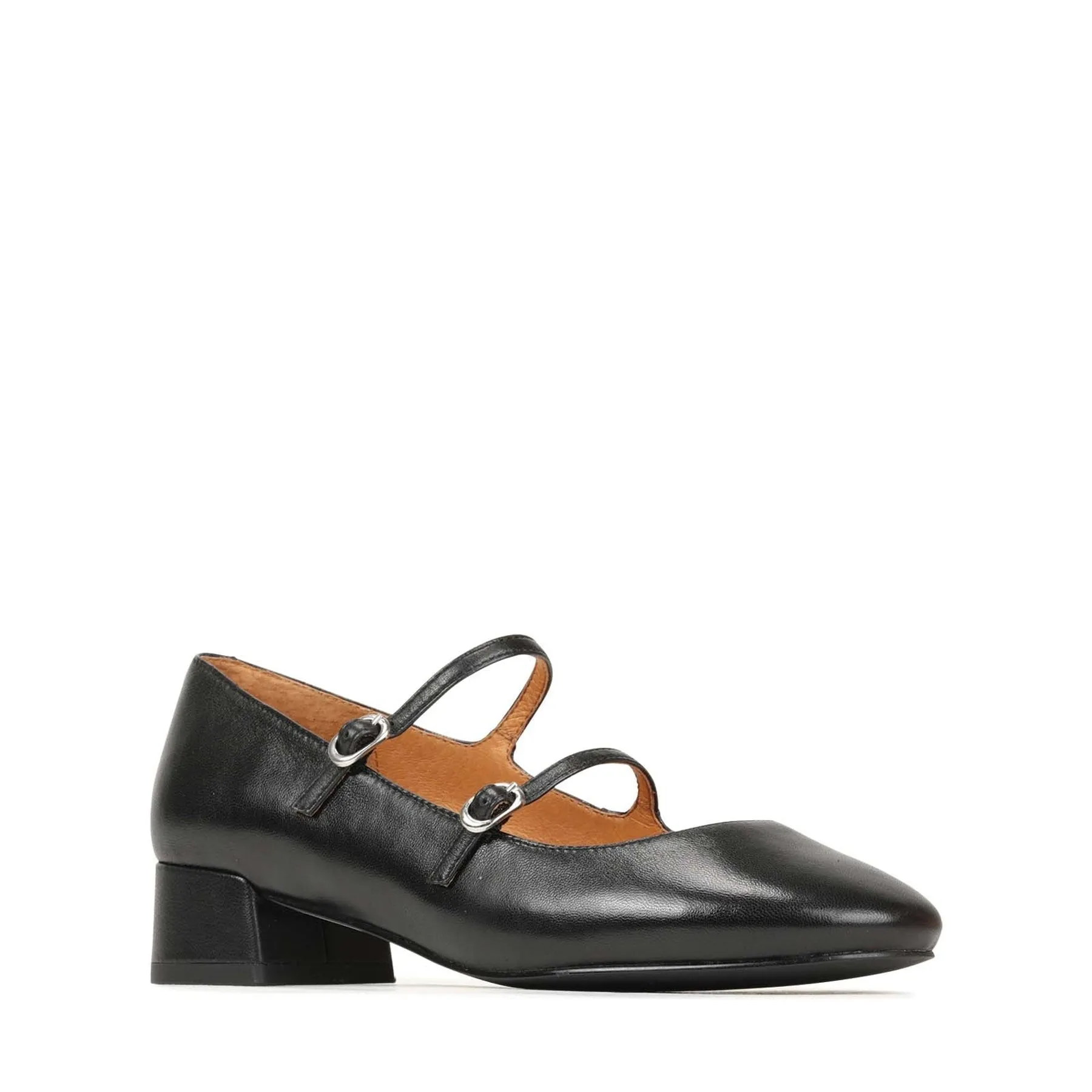 CESSIE LEATHER MARY JANE HEELS
