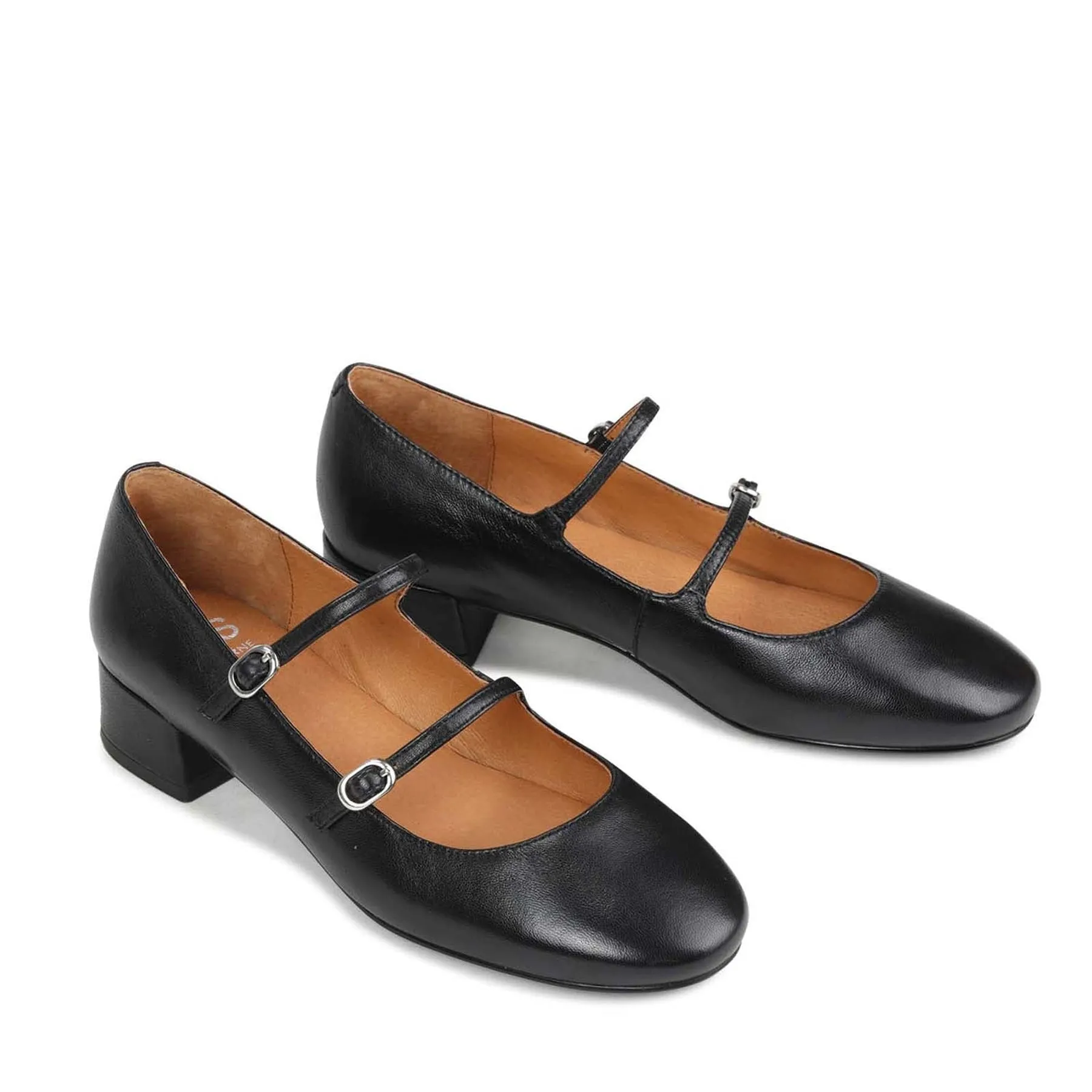 CESSIE LEATHER MARY JANE HEELS