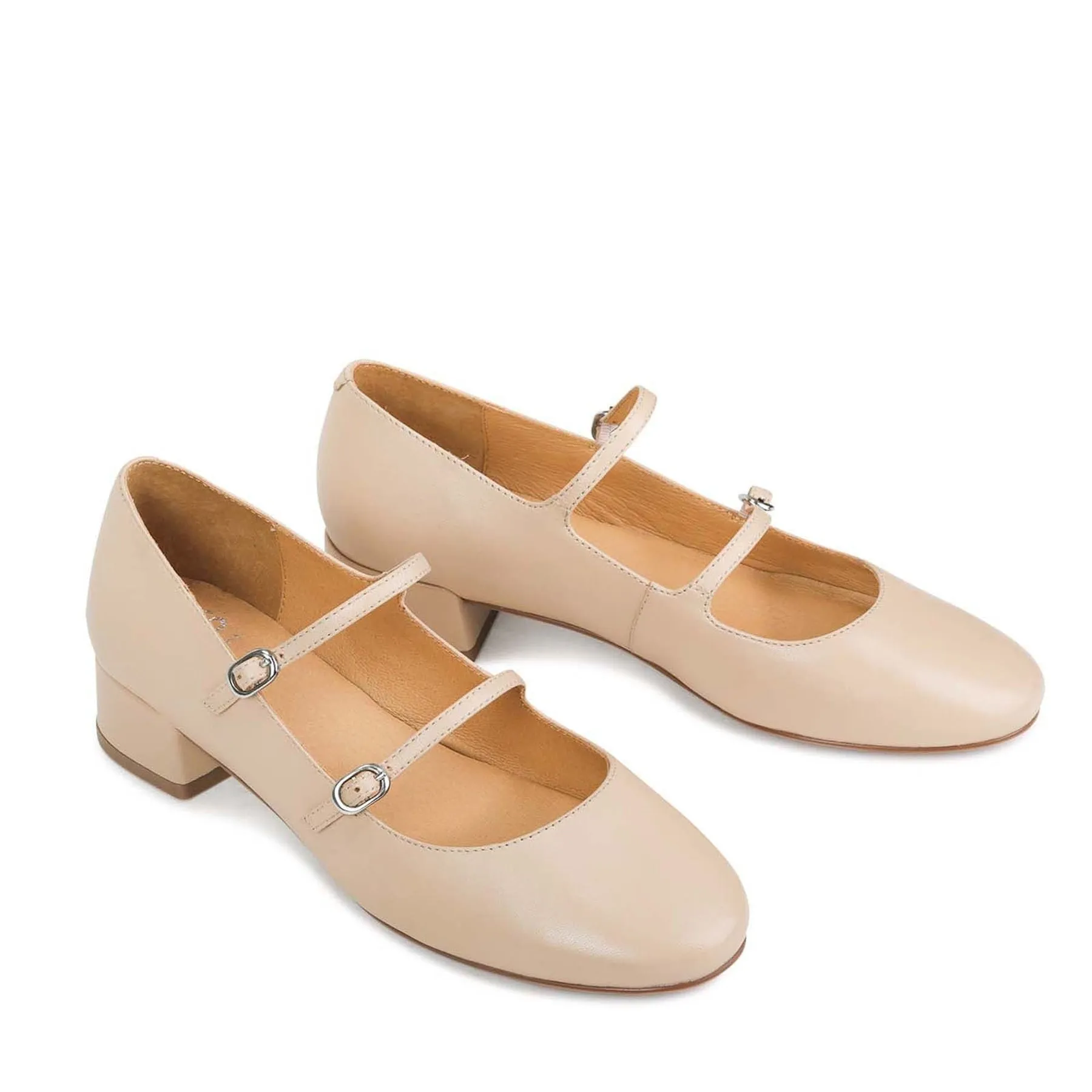CESSIE LEATHER MARY JANE HEELS