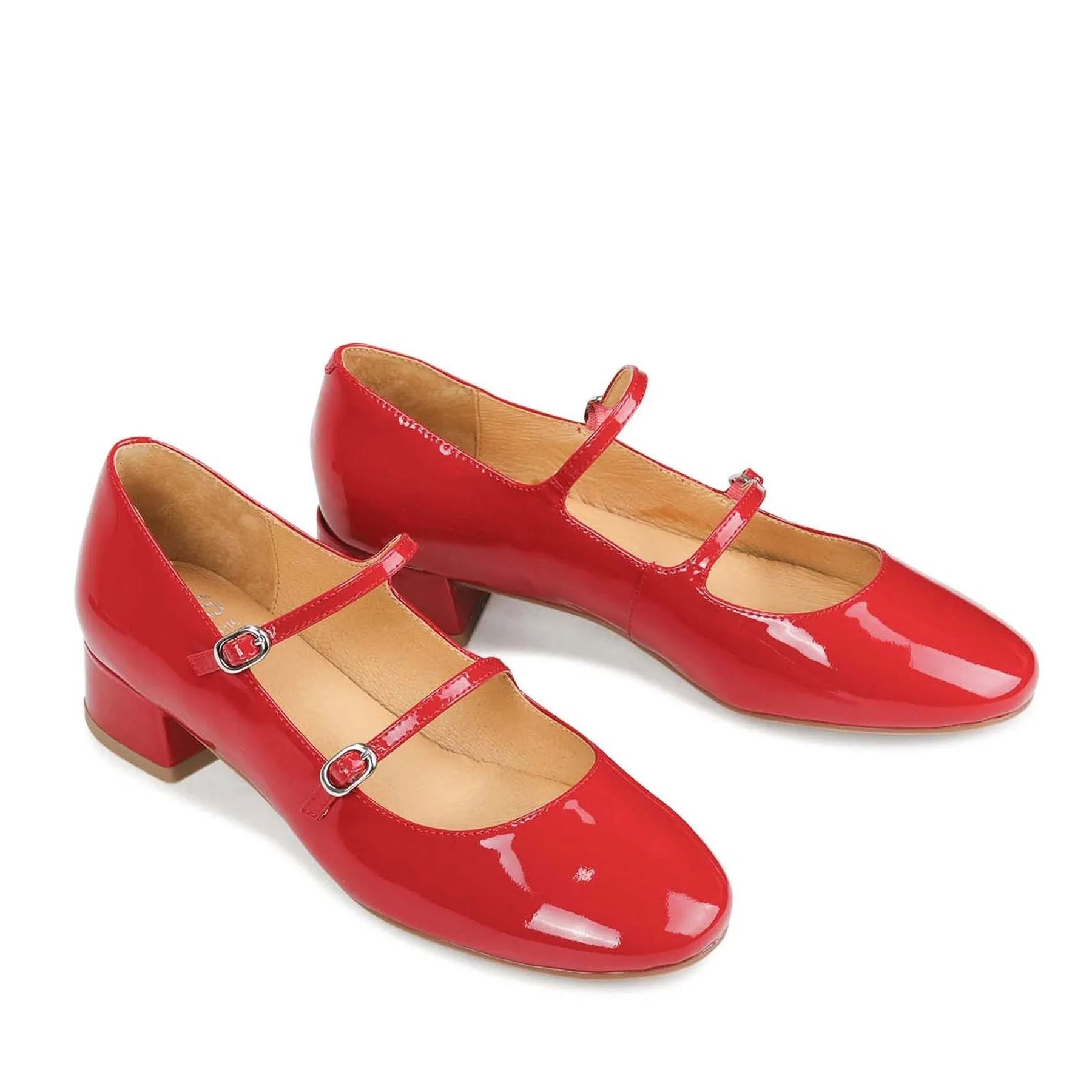 CESSIE LEATHER MARY JANE HEELS