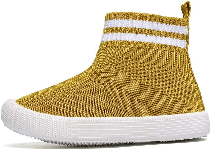 Child Girls Athletic Running Sneakers Boys Breathable Walking Slip on Sock Shoes