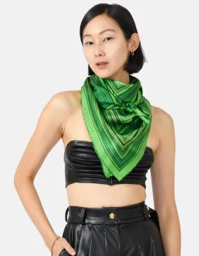 Dalarna Silk Scarf Green