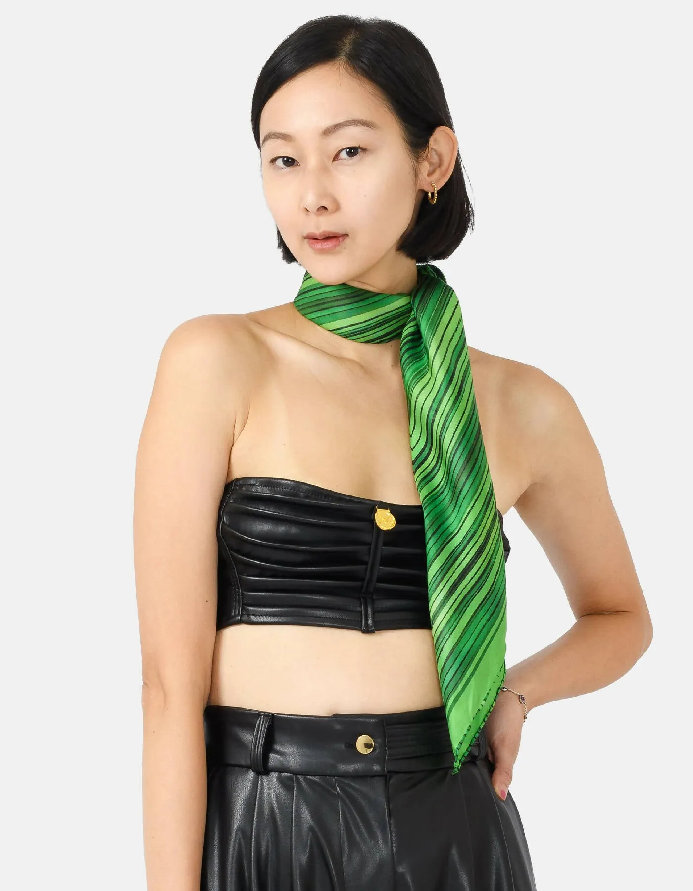 Dalarna Silk Scarf Green