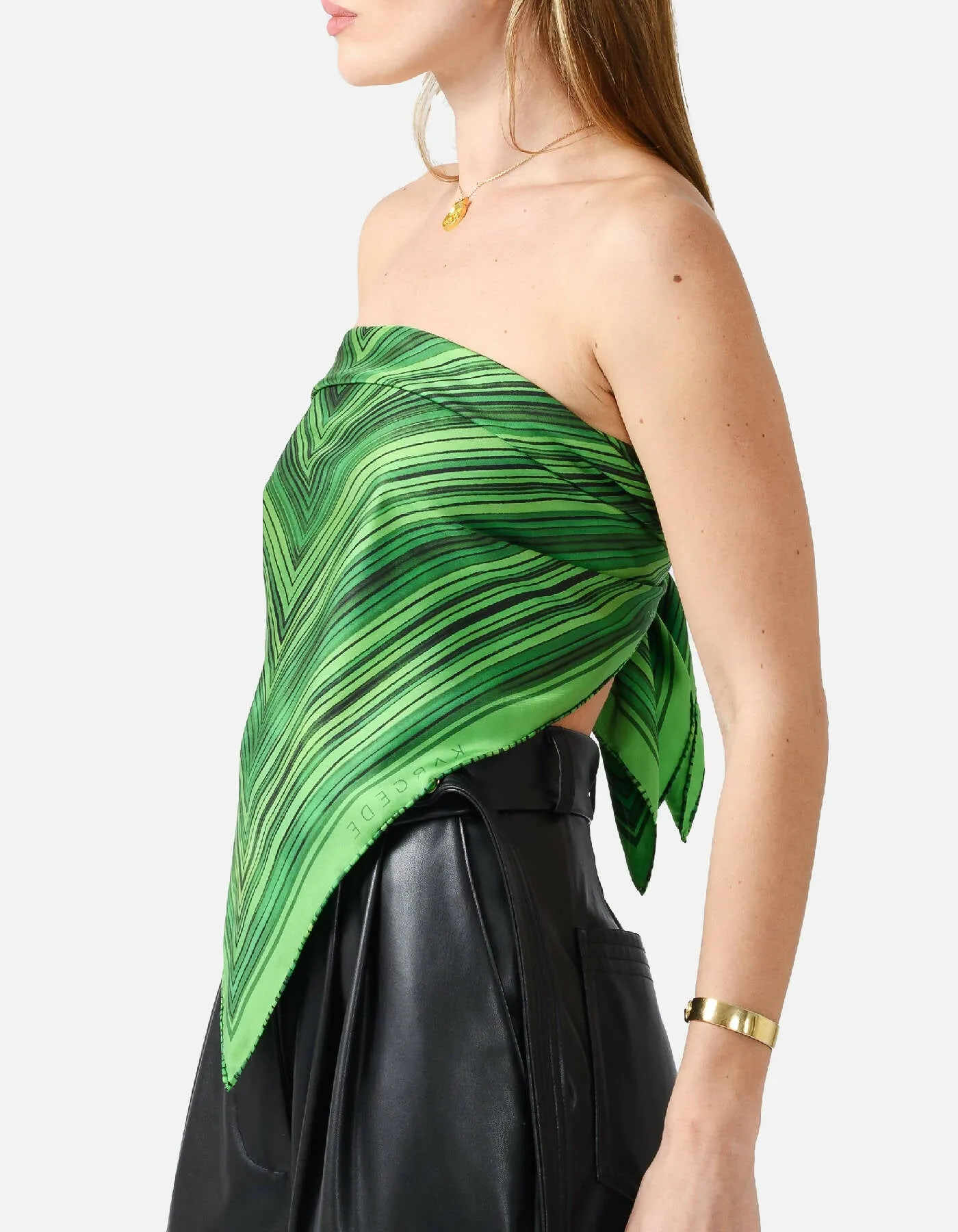 Dalarna Silk Scarf Green