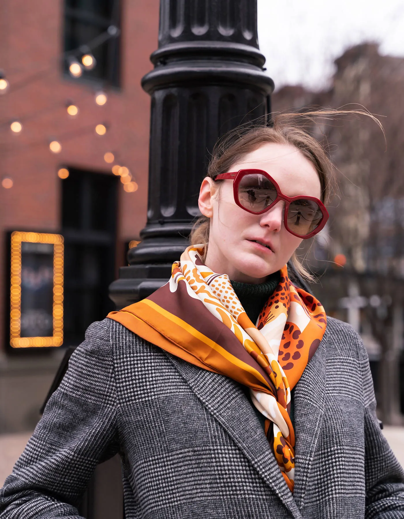 Double Sided Silk Scarf Of Leopards With Floral Fountain