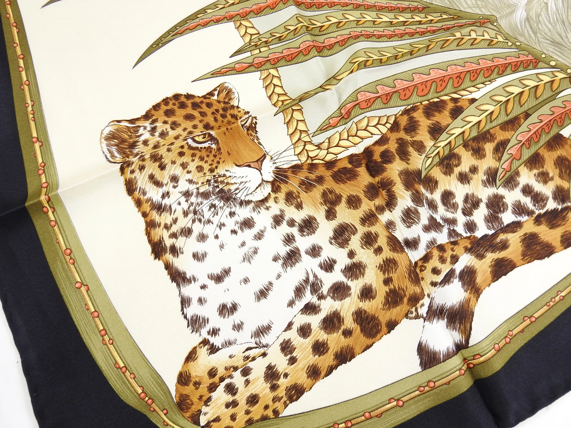 Ferragamo Vintage 1990's Safari Animals Silk Scarf