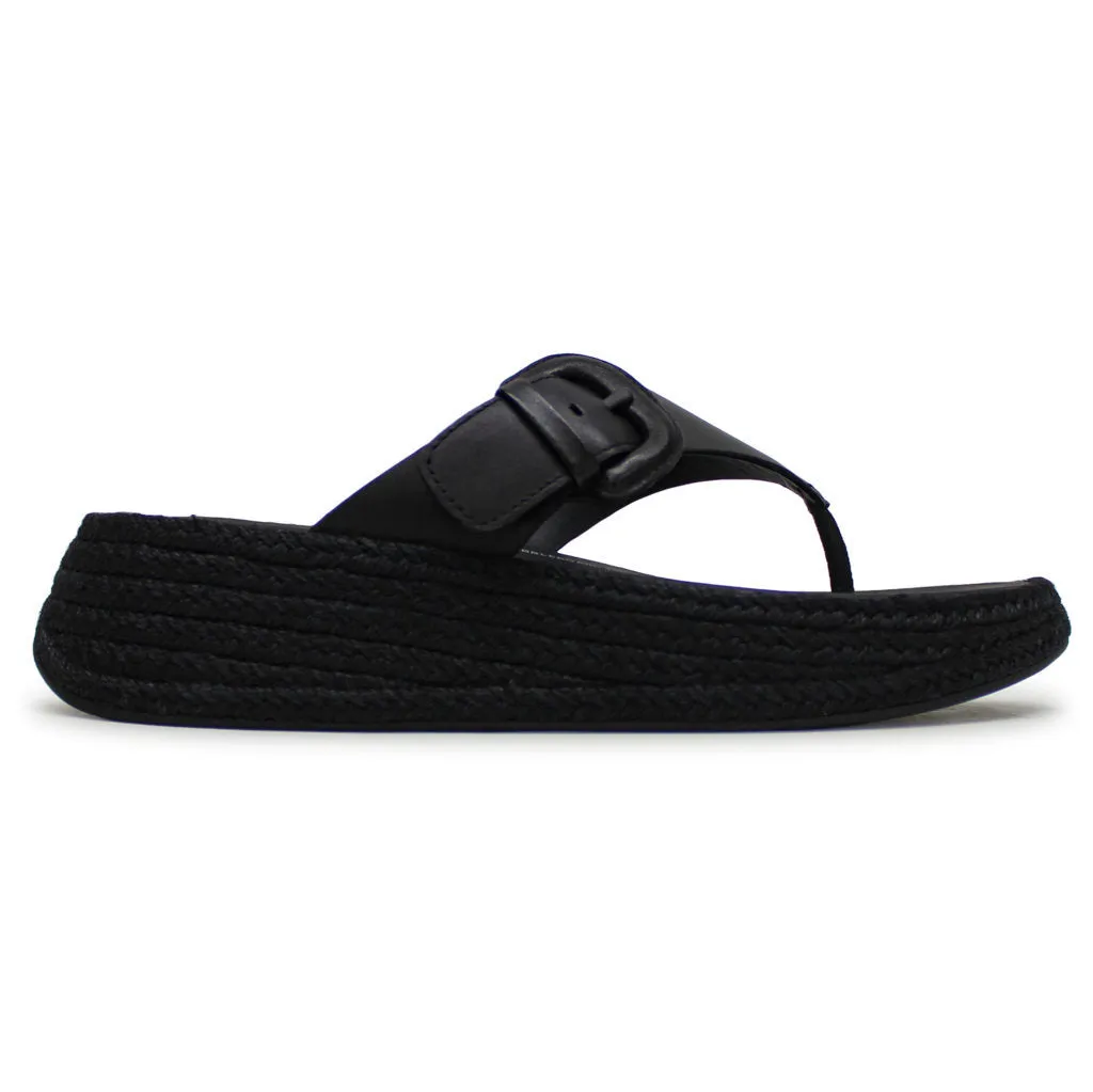 FitFlop F Mode Adjustable Flatform Toe Post Leather Women's Toe Post Sandals