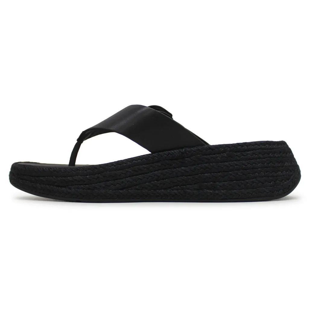 FitFlop F Mode Adjustable Flatform Toe Post Leather Women's Toe Post Sandals