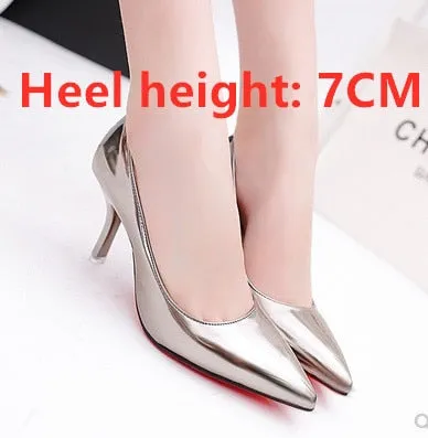Frauen High Heels Women Fashion Golden Comfortable Slip