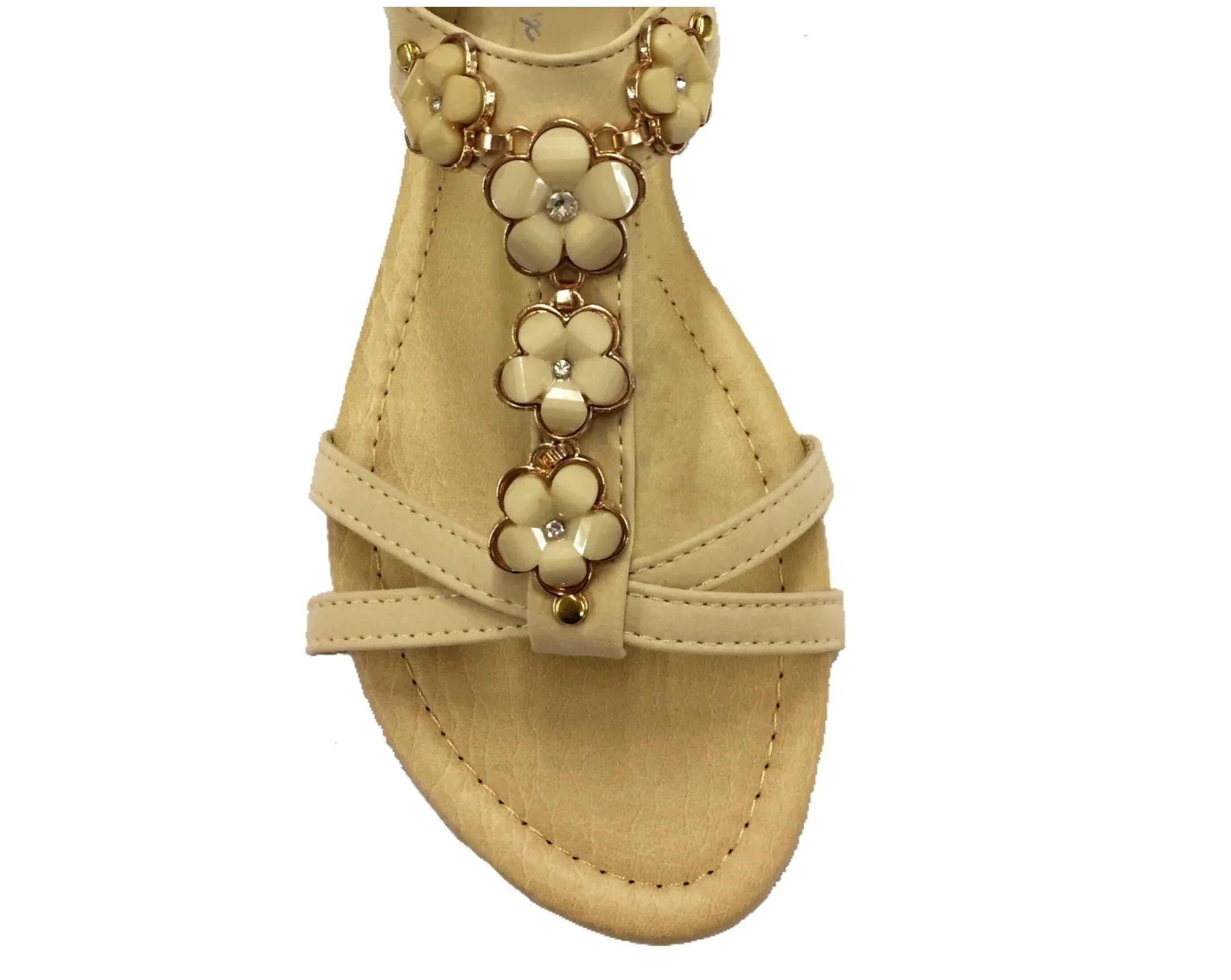 Gold Petal Flourishing Sandals