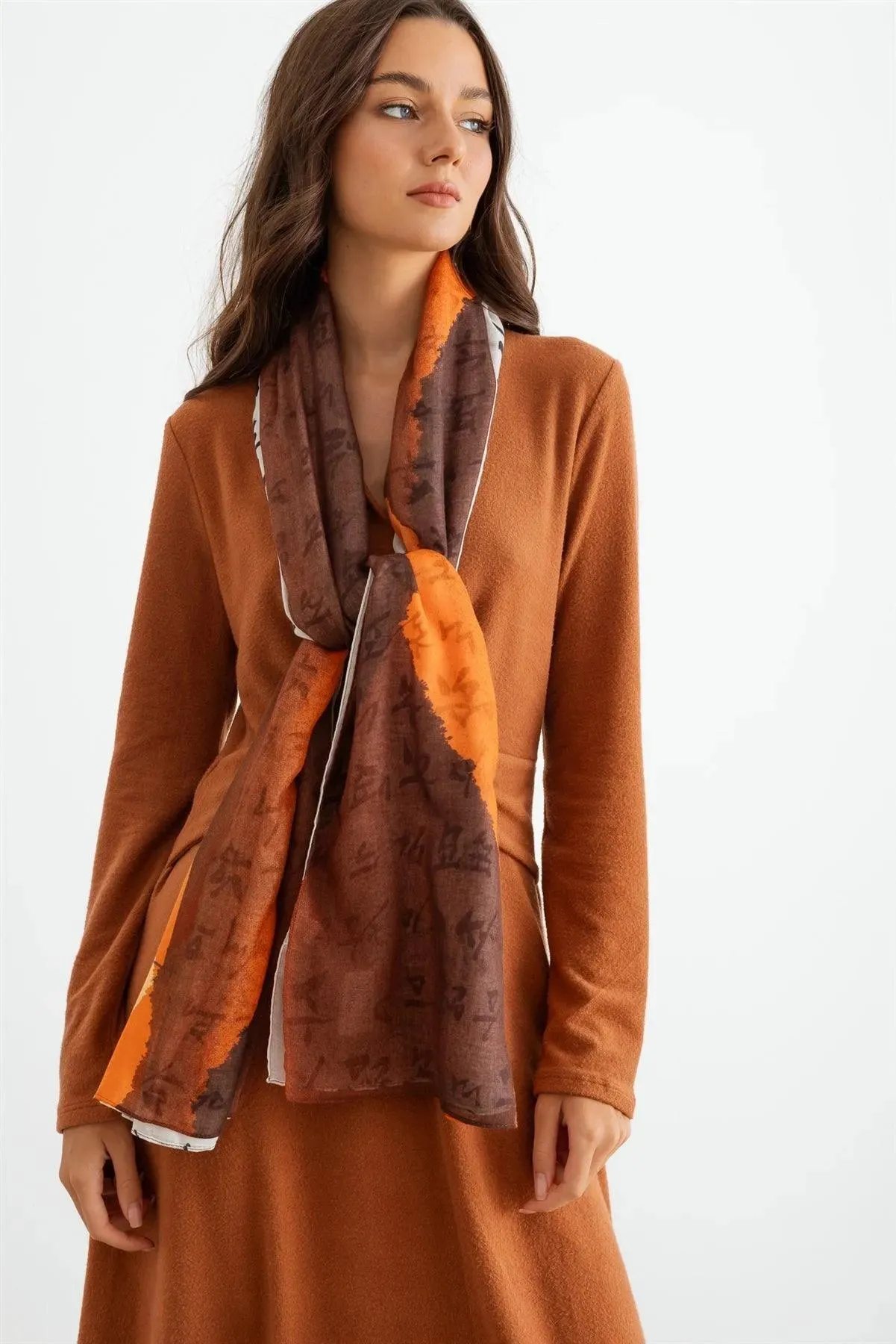Hangul Stylish Design Korean Languages Scarf