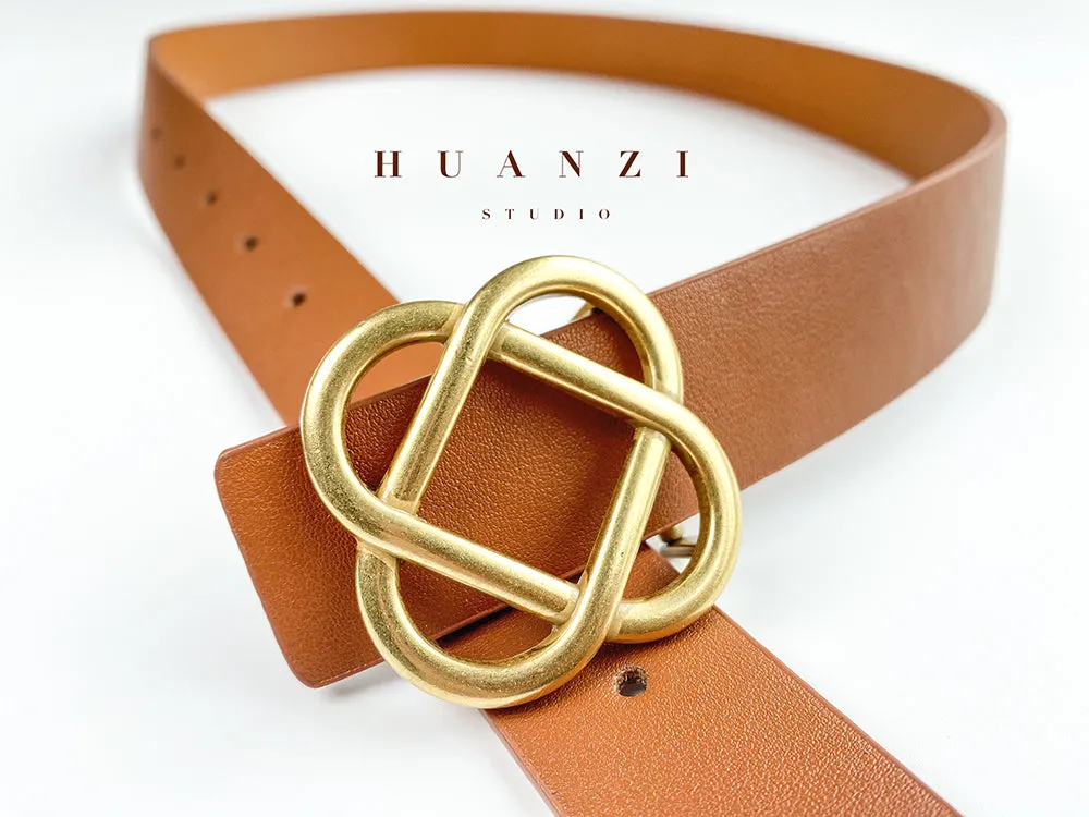 HUANZI Haute Couture All-match Boutique Belt -Four leaf