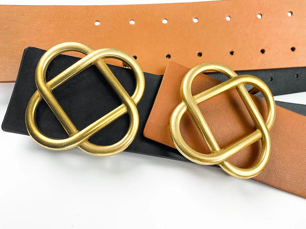 HUANZI Haute Couture All-match Boutique Belt -Four leaf