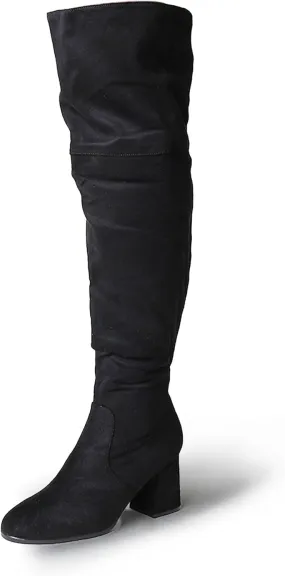 J. Adams Brandy Over The Knee Boot - Trendy Low Block Heel Suede Thigh High