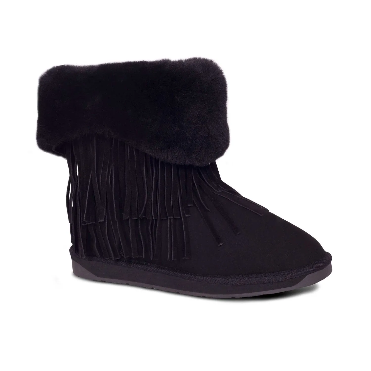 Ladies Classic Fringed Sheepskin Boot