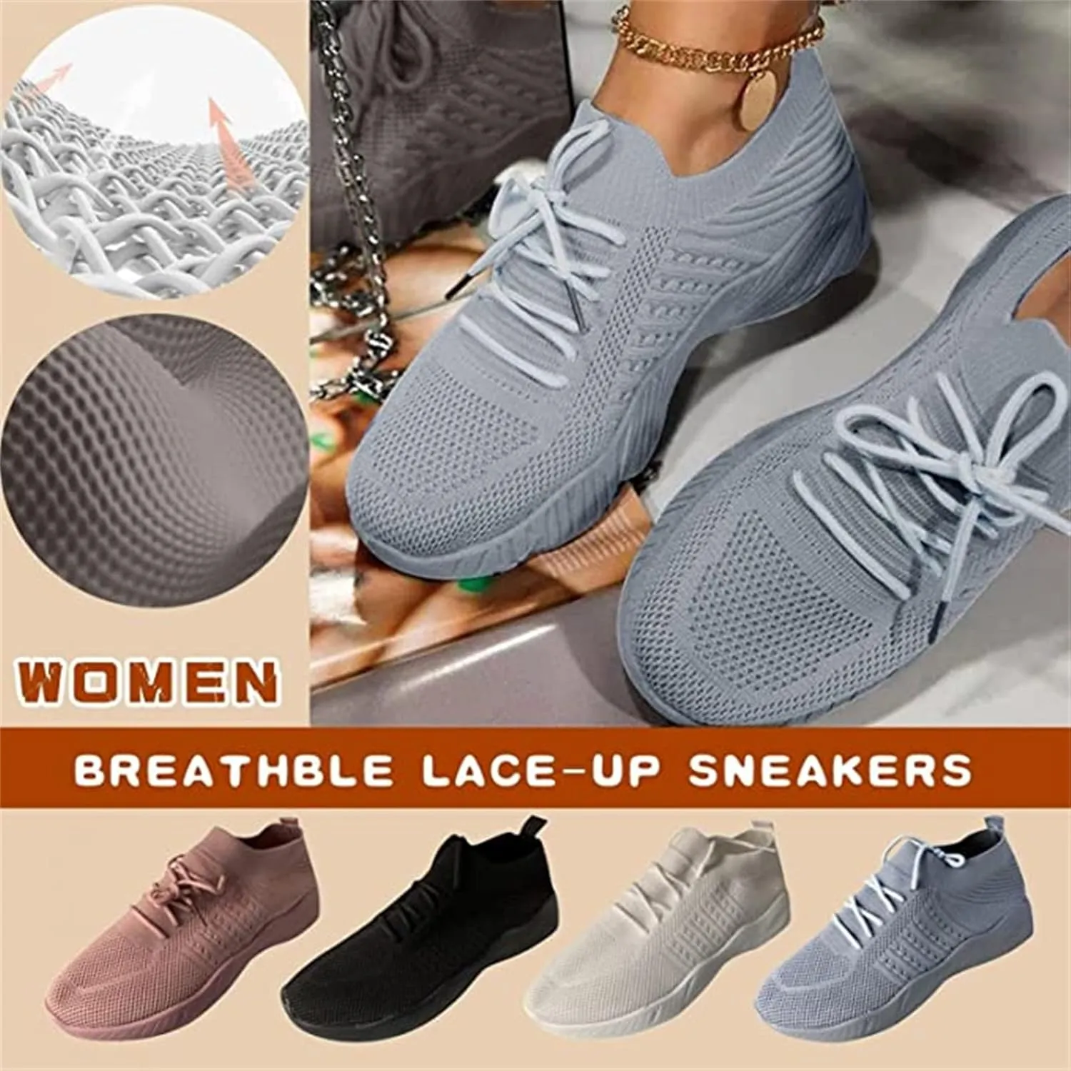 Lausiuoe Sneakers For Women Walking Shoes Comfortable Running Shoes Fashion Tennis Athletic Walking Gym Sports Sneakers