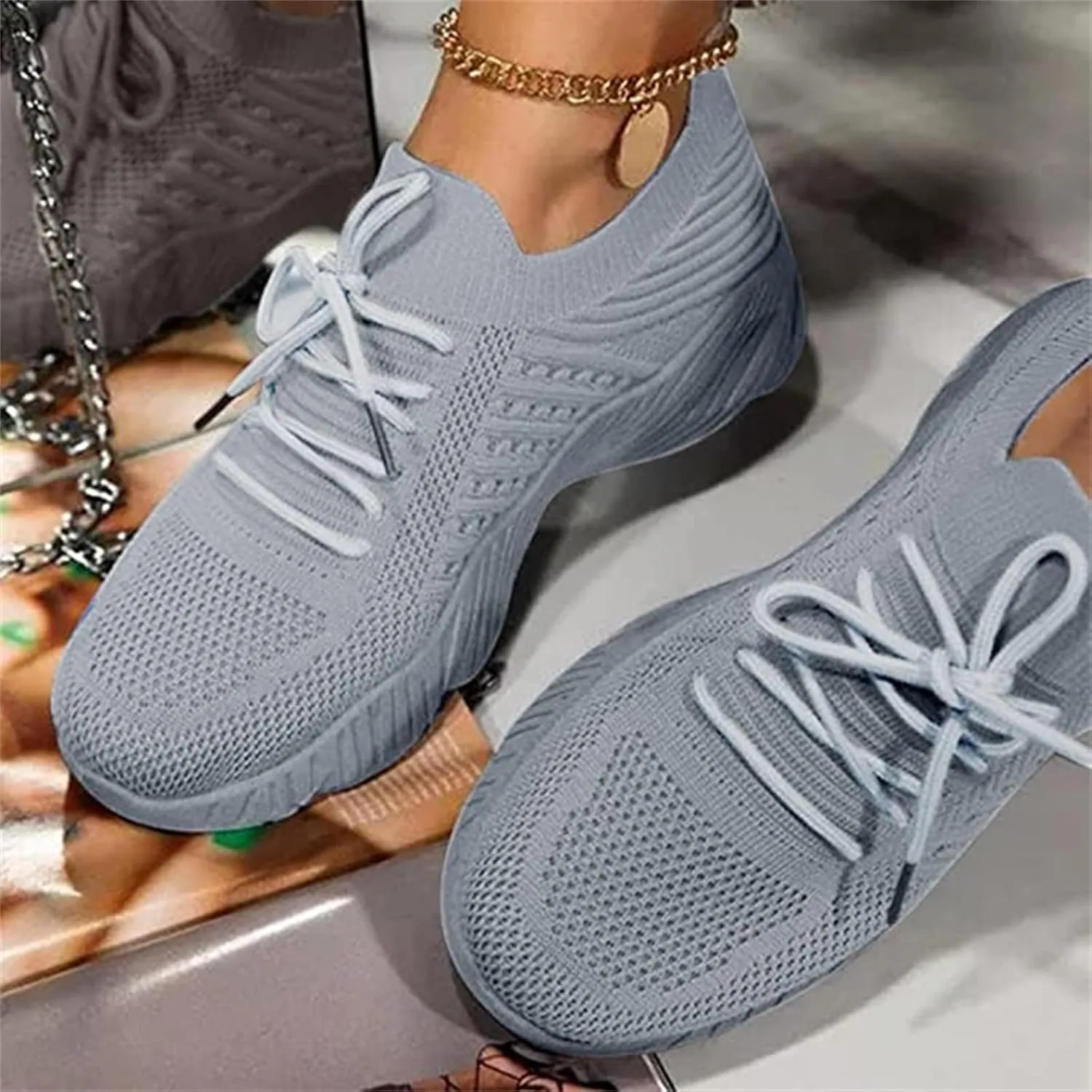 Lausiuoe Sneakers For Women Walking Shoes Comfortable Running Shoes Fashion Tennis Athletic Walking Gym Sports Sneakers