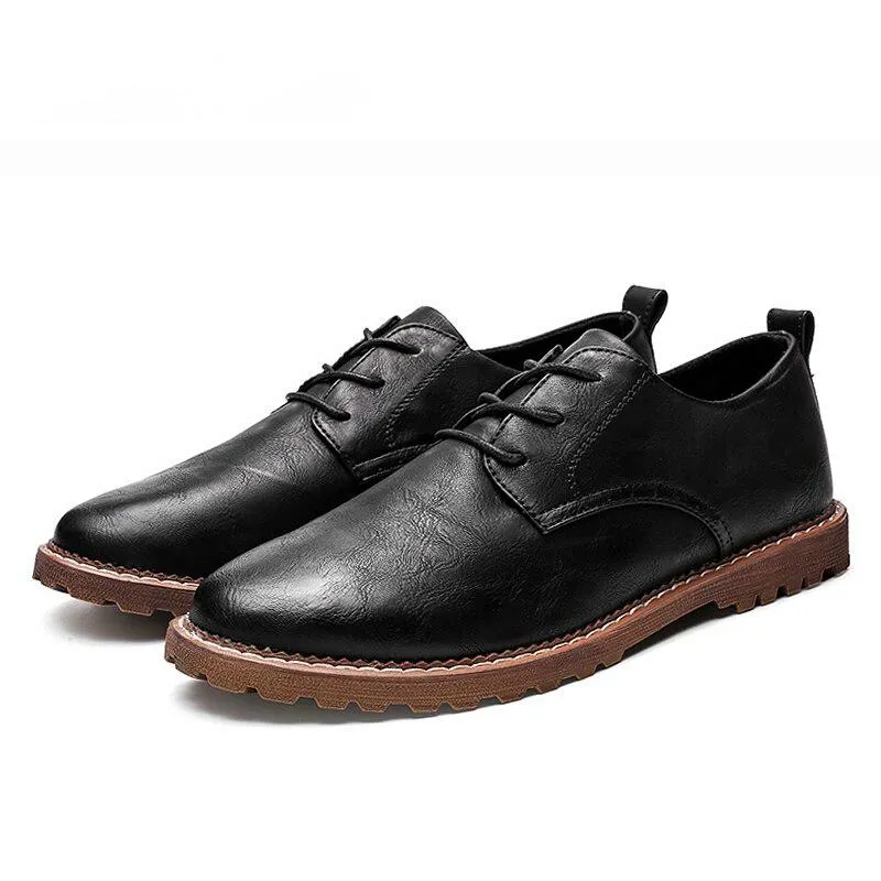 Men's Casual Leather Shoes | Men's Flats | Plus Size