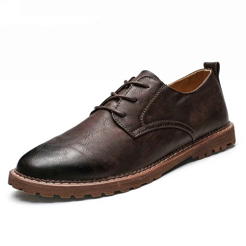 Men's Casual Leather Shoes | Men's Flats | Plus Size