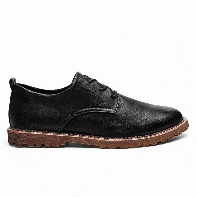 Men's Casual Leather Shoes | Men's Flats | Plus Size
