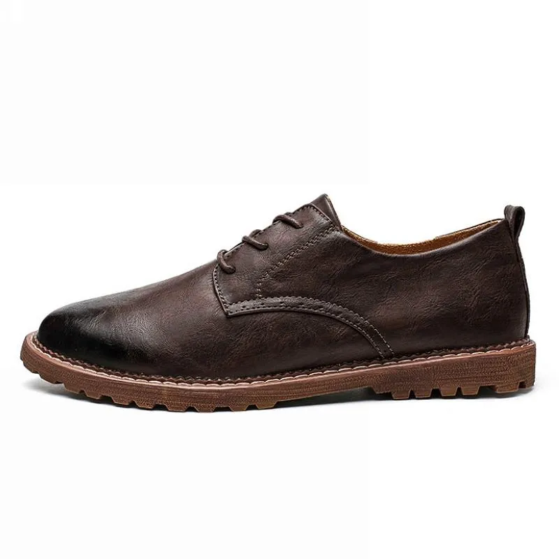 Men's Casual Leather Shoes | Men's Flats | Plus Size