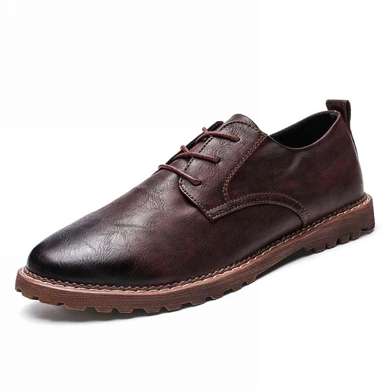 Men's Casual Leather Shoes | Men's Flats | Plus Size