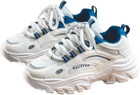 Men's Trendy Chunky Shoes, Comfy Non Slip Lace Up Casual Sneakers for Men's Outdoor Activities