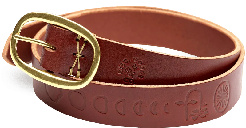 Moon Is Down Leather Belt