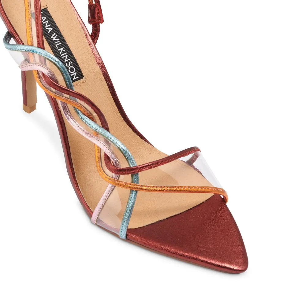 Olivia Sandal Red Multi Metallic