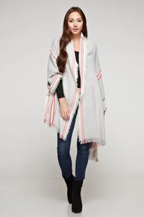 Oversized Striped Scarf