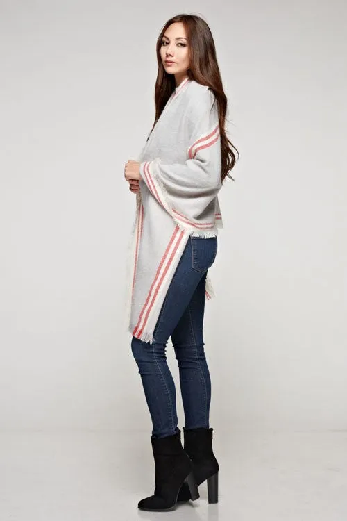 Oversized Striped Scarf