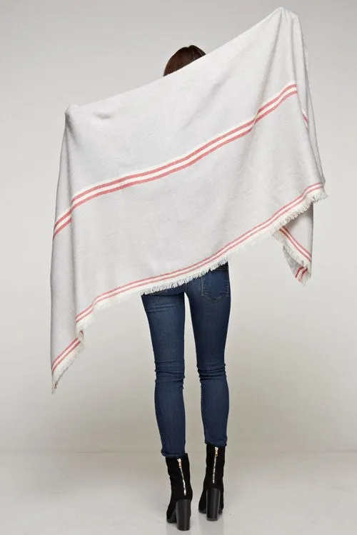 Oversized Striped Scarf
