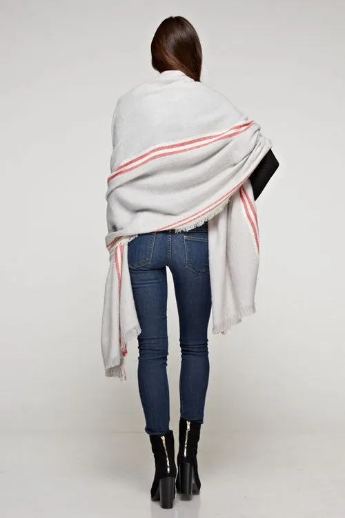 Oversized Striped Scarf