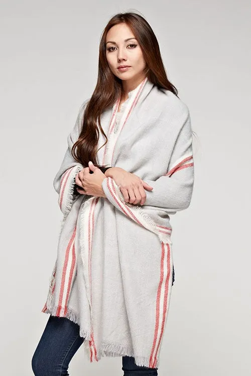 Oversized Striped Scarf