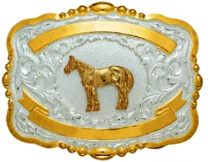 "Standing Horse" Western Trophy Belt Buckle