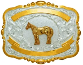 "Standing Horse" Western Trophy Belt Buckle