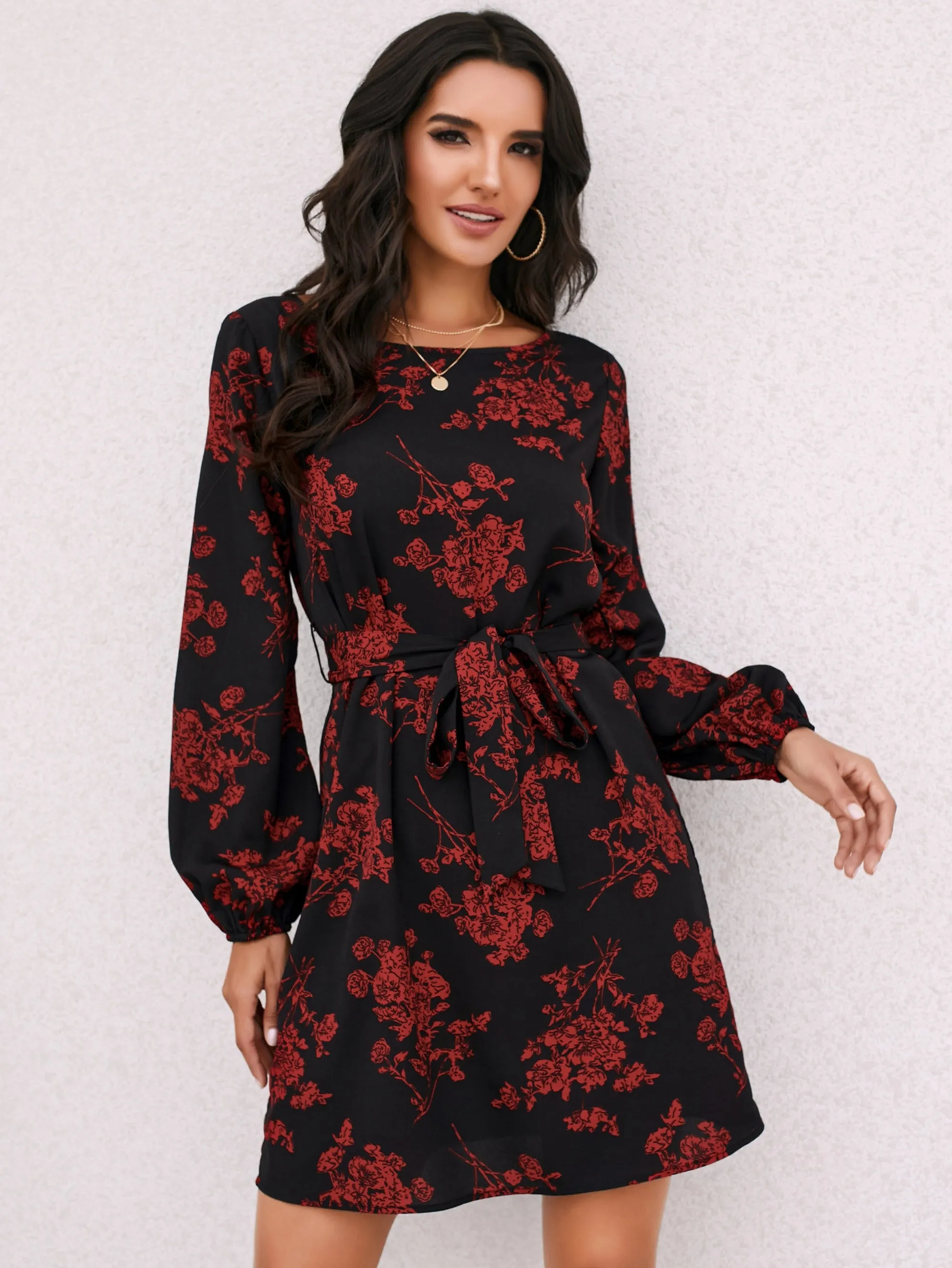 Retro Floral Mini Dress