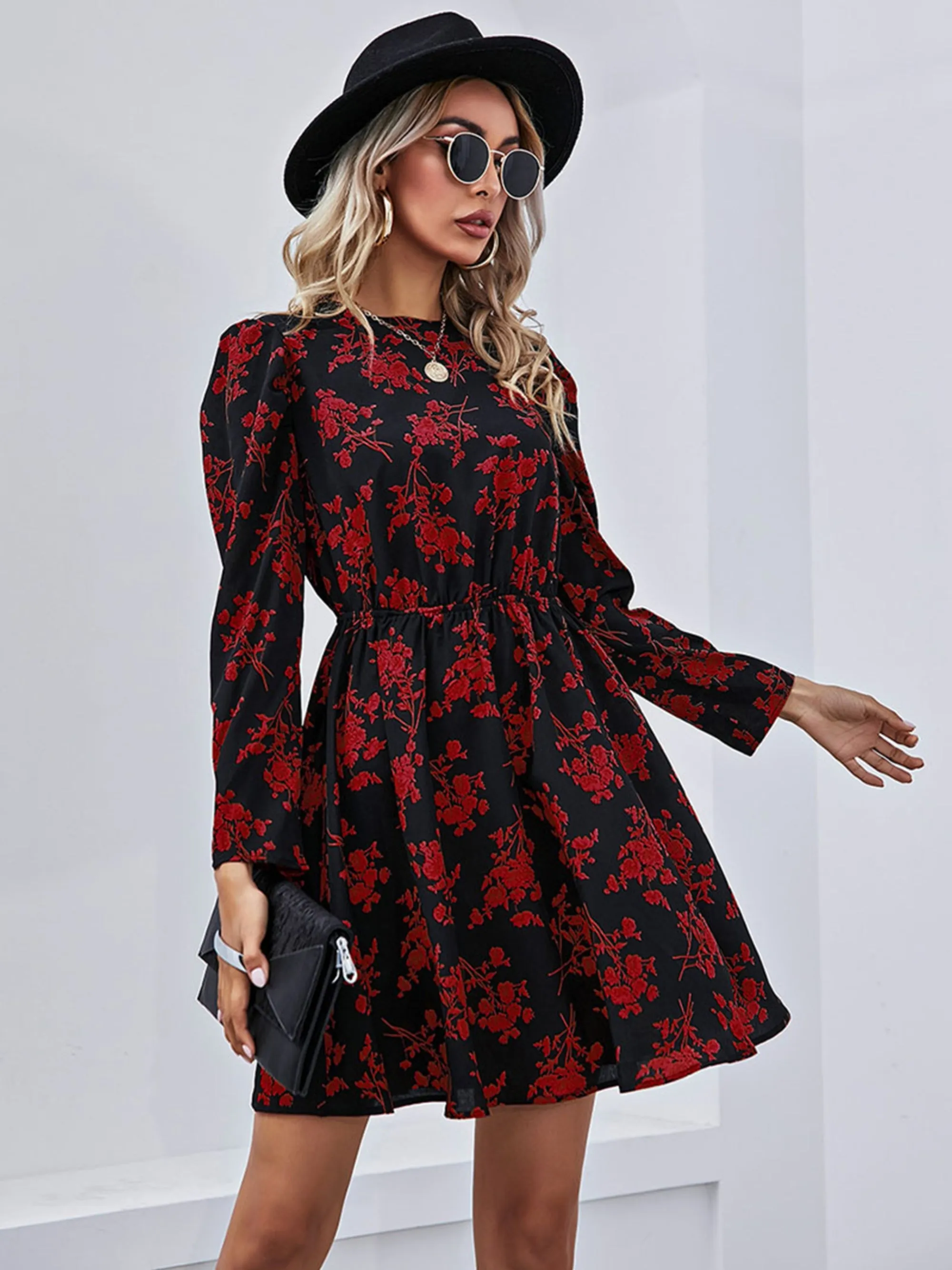 Retro Floral Mini Dress