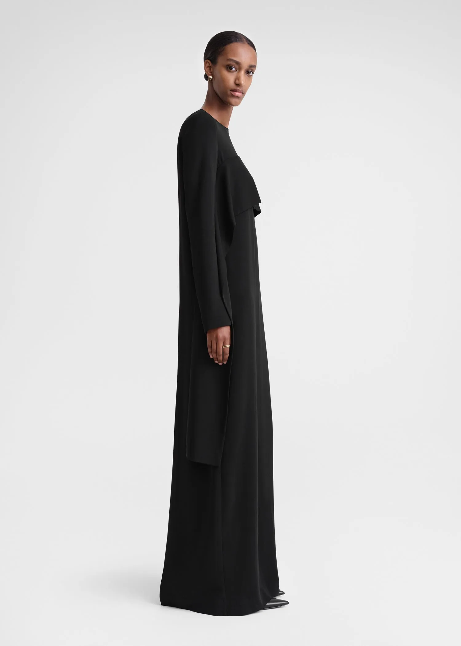 Sash cady dress black