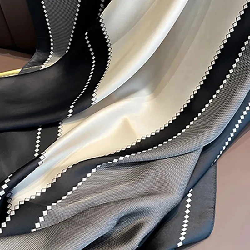 Spring Scarf Women's Luxury Silk Smooth Shawl 85x180cm
