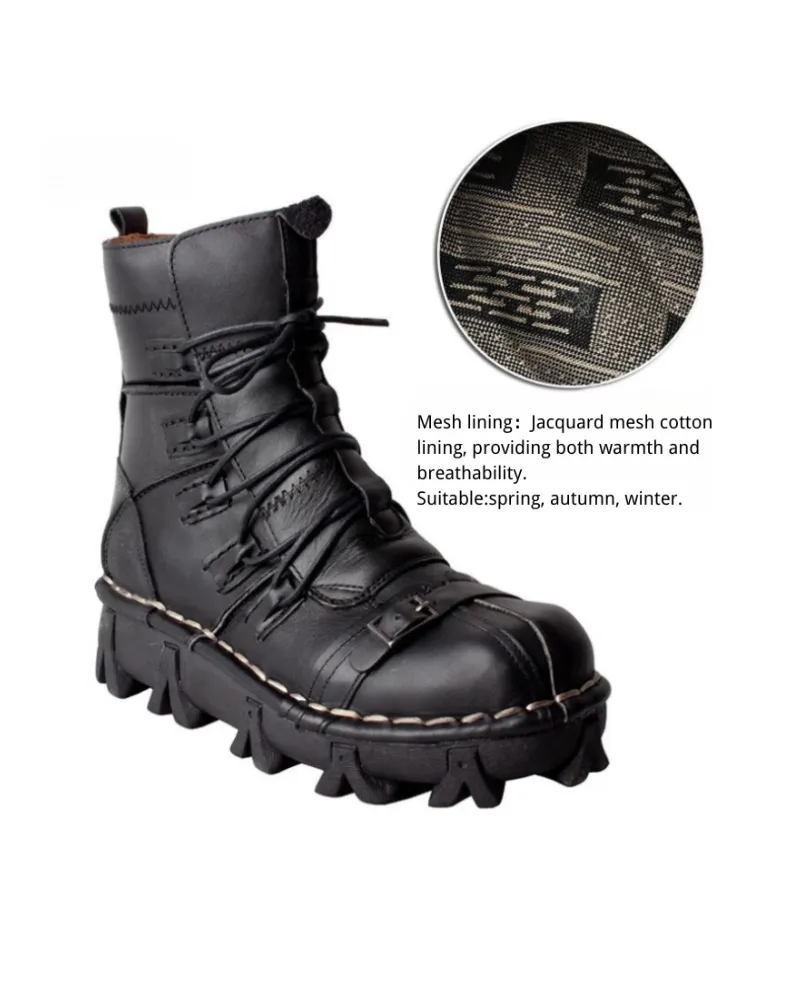 Techwear Punk Style Unisex Motorcycle Riding Boots