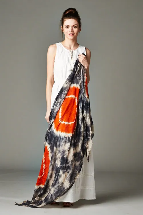 Tie Dye Viscose Scarf